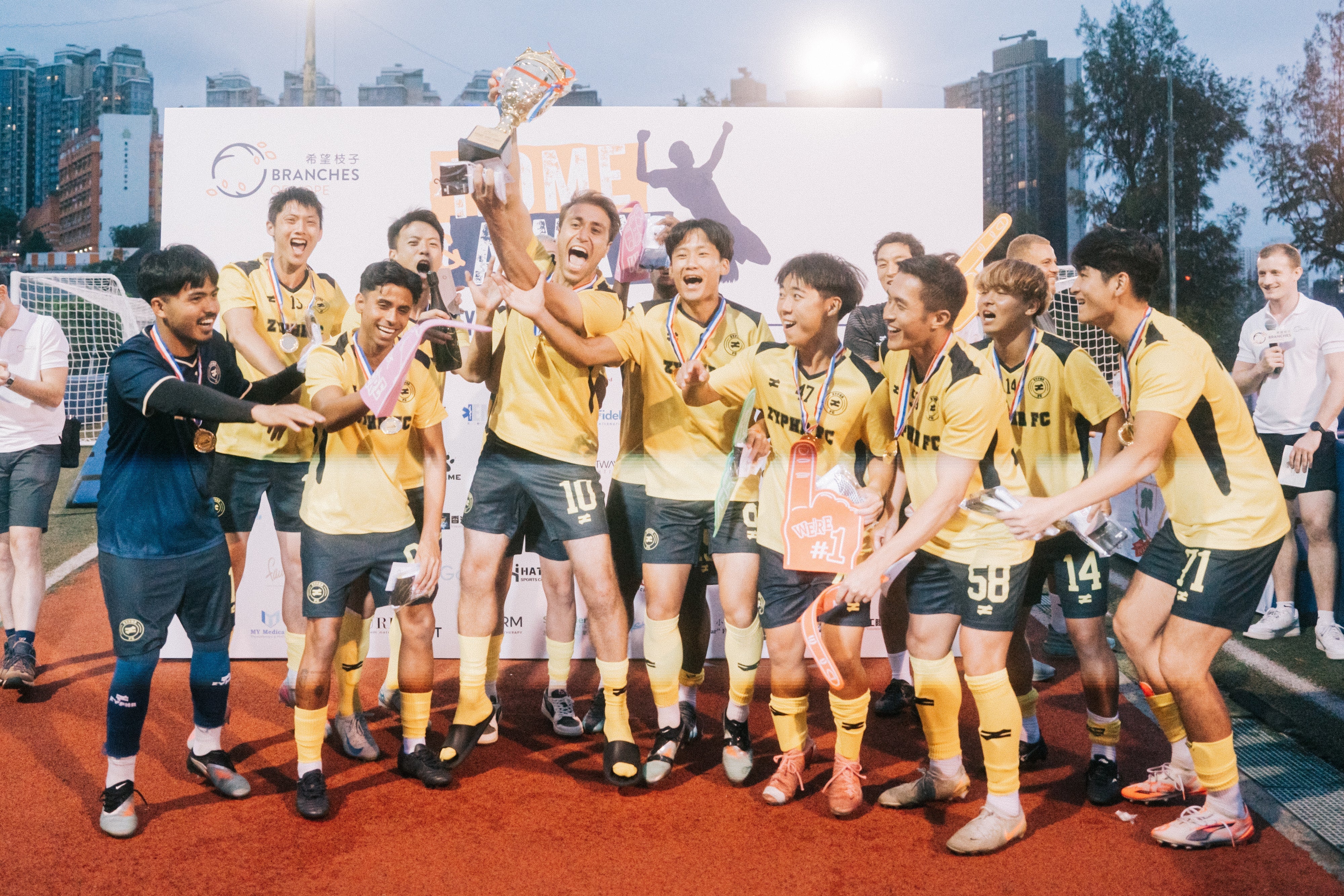 ZYPHR FC Winning at the BOH Soccer 7's Tournament