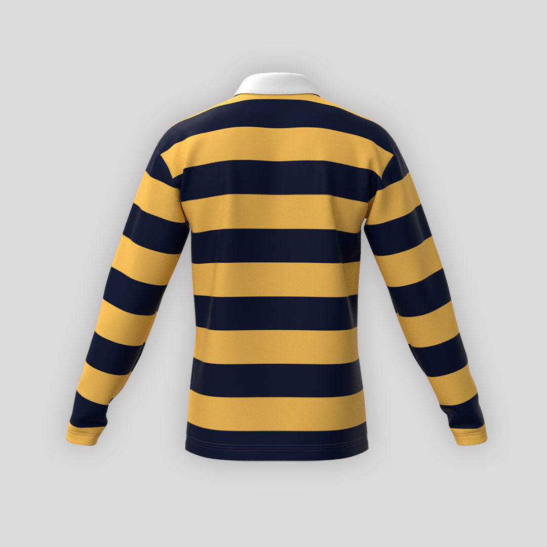 Pre Order：Rugby Vintage Collection Long Sleeve Polo Jersey (Yellow Blue) 復古長袖Polo欖球上衣 (黃藍橫間)